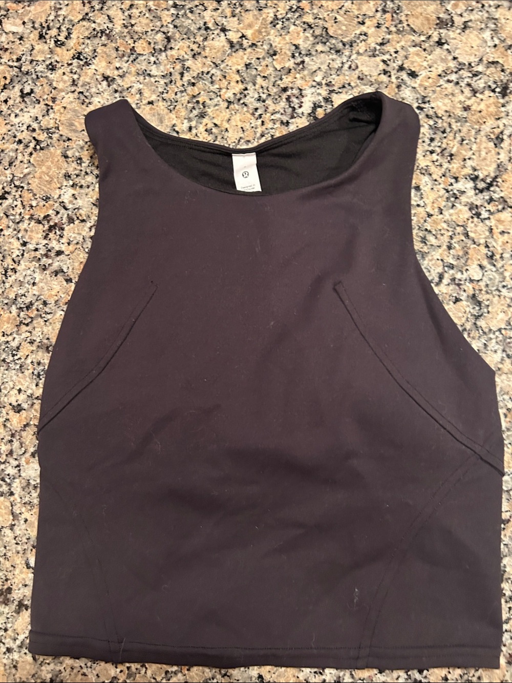 lululemon athletica Black Athletic Crop Tank Top